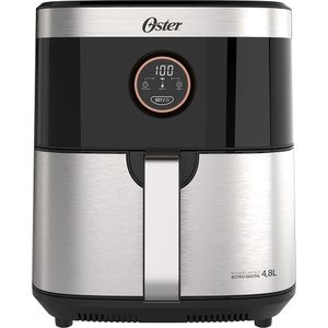 Fritadeira Sem Óleo 2 Em 1 Black Inox 4,8L Oster - 127V