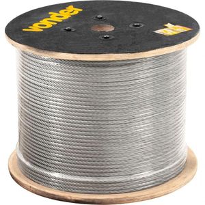 Cabo De Aço Af 5/16" Alma De Fibra 6X7 Galv C/ 100M Vonder