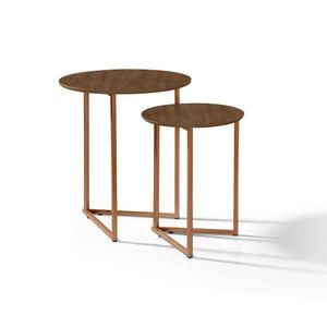 Mesa Lateral Apoio De Sala Pé De Ferro Estilo Industrial
