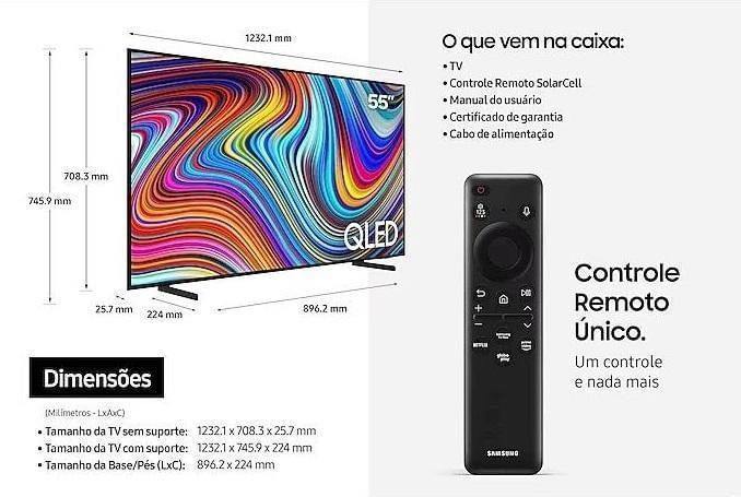 Smart TV / Televisor Samsung 55" QLED 4K Netflix Q60C