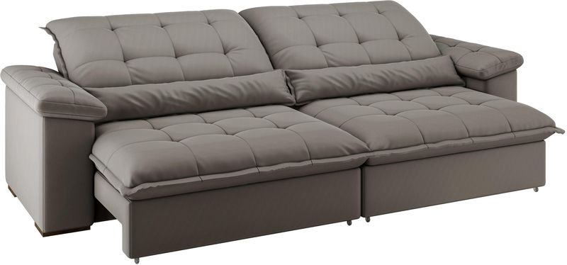 Sofa-5-Lugares-Retratil-e-Reclinavel-Flexforma-Italia-com-Abertura-deate-155cm-com-Bracos-Almofadados-Camurca-250cm