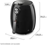 Fritadeira-Eletrica---Air-Fryer-Electrolux-Rita-Lobo-32-Litros-Efficient-EAF15-Preto-1400W-110V