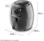 Fritadeira-Eletrica---Air-Fryer-Electrolux-Rita-Lobo-5-Litros-Family-Efficient-EAF50-Grafite-1700W-110V