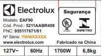 Fritadeira Elétrica / Air Fryer Electrolux Rita Lobo Oven 12 Litros Digital Experience EAF90 Grafite 110V