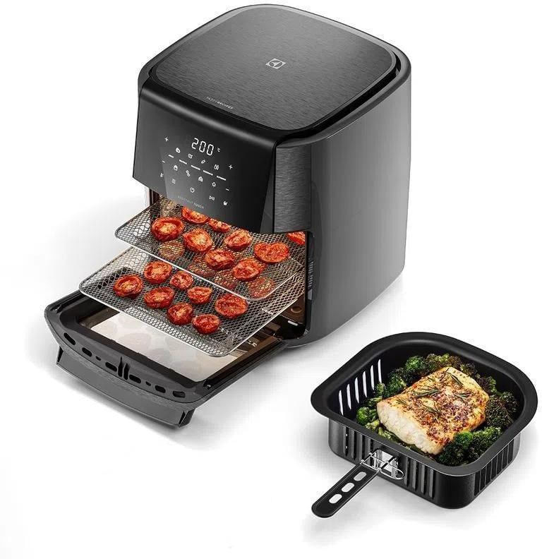 Fritadeira Elétrica / Air Fryer Electrolux Rita Lobo Oven 12 Litros Digital Experience EAF90 Grafite 220V