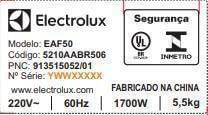 Fritadeira Elétrica / Air Fryer Electrolux Rita Lobo 5 Litros Family Efficient EAF50 Grafite 1700W 220V