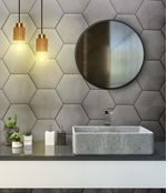 Revestimento-Para-Parede-Interna-e-Externa-Ceral-1145x1145cm-Hexa-Connect-Grey-Esmaltado-Bold-Classe-A