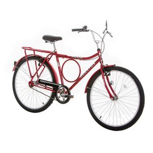 Bicicleta Houston Super Forte VB Freios V-Brake Vermelho Aro 26 SF26V2M