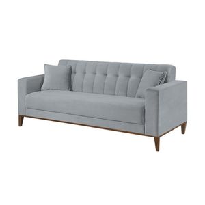 Sofa Liverpool 3 Lugares 195Cm Talento Móveis Cinza