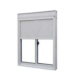 Janela de Alumínio C/Persiana Blackout Tecido Branco 2Fls Móveis - 100x120