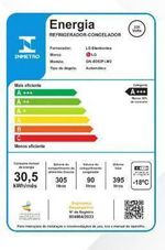 Geladeira / Refrigerador LG GN-B392PLM Frost Free 395 Litros Inverter Inox 220V