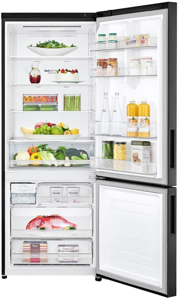 Geladeira / Refrigerador LG GC-B569NQL Frost Free Inverse 451 Litros Inverter Preto 220V
