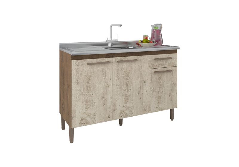 Balcao-de-Pia-120cm-3-Portas-e-1-Gaveta-Lisboa-Atualle-Mocaccino-Rustico-e-Carvalho-Rustico