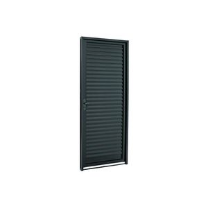 Porta de alumínio palheta preta maxx direita - 210x80