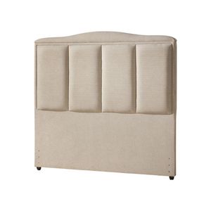 Cabeceira Cama King Casal Box Estofada Paris 195Cm Linho Bege