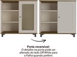 Balcão Buffet 1 Porta Charlotte Artely Pinho e Off White 80cm