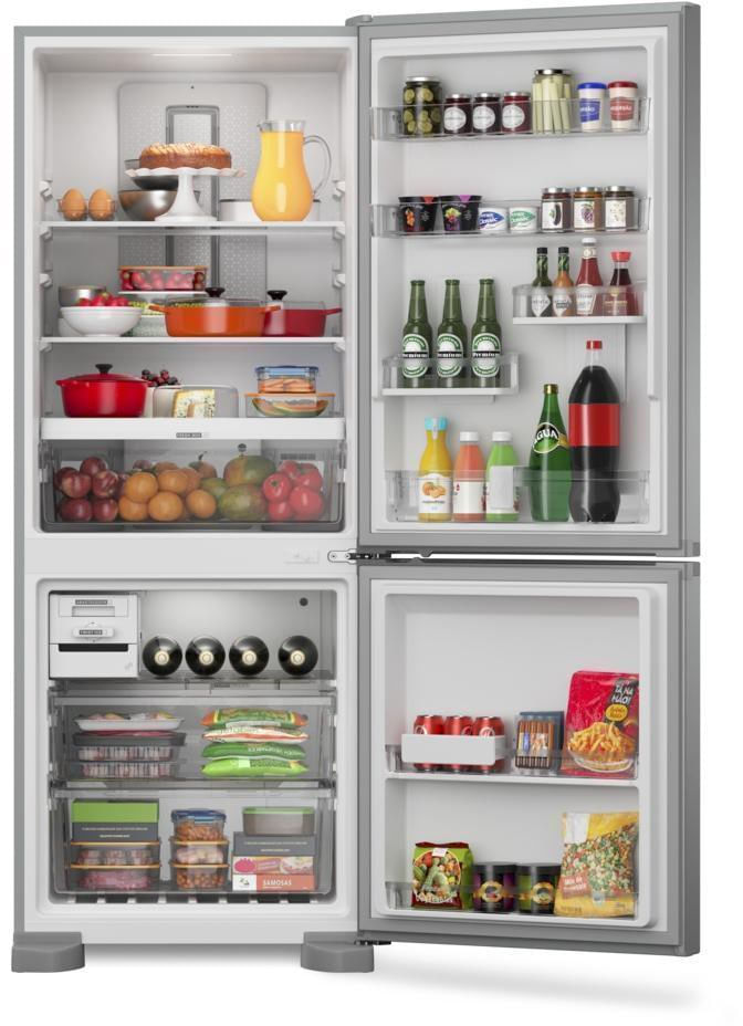 Geladeira / Refrigerador Brastemp BRE57FKANA Inverse Frost Free 447 Litros Inox 110V
