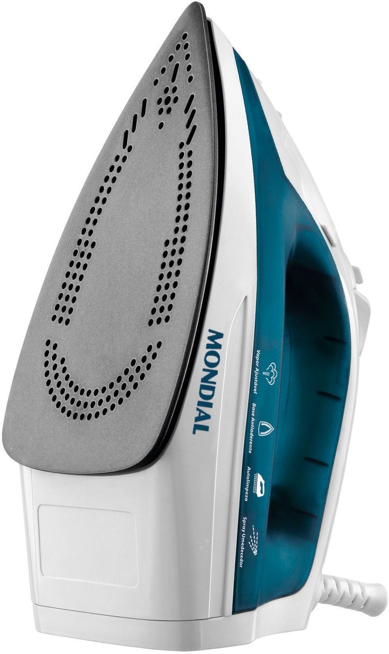 Ferro-de-Passar-Roupa-Eletrico-a-Vapor-Mondial-F-32-Azul-e-Branco-1200W-110V