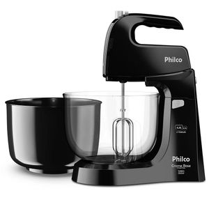 Batedeira Philco Crome Base Cristal Preta 550W 127V