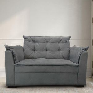 Sofá 2 Lugares Pequeno Confortável 1,40m Marrocos Bellamado Cor:cinza