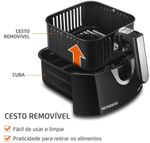 Fritadeira Elétrica / Air Fryer Mondial AFN-40-BI 4 Litros Preto e Inox 1500W 220V