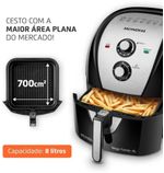 Fritadeira Elétrica / Air Fryer Mondial AFN-80-BI 8 Litros Preto e Inox 1900W 127V