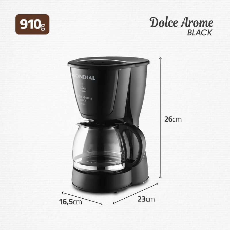 Cafeteira-Eletrica-Mondial-Dolce-Arome-C-30-18X-FB-Preto-550W-220V