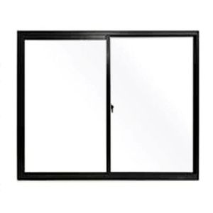 Janela de alumínio 02 folhas fit preto - 100x100