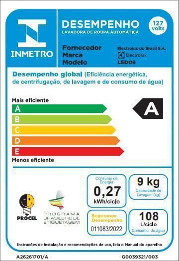 Maquina-de-Lavar-Roupas-Electrolux-LED09-9kg-Branco-110V