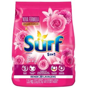 Sabão em Pó Surf Rosa e Flor de Liz 1,6Kg