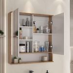 Conjunto de Móveis Para Banheiro Fabribam Livia Suspenso 78cm Espelho Cecilia Catedral Nude