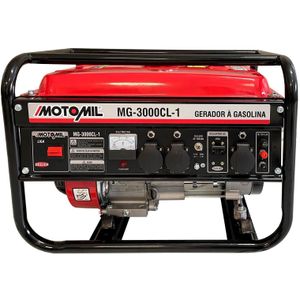 Gerador de Energia a Gasolina Monofásico Motomil MG3000 CL 2800W 110V / 220V