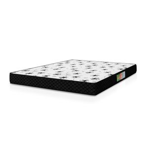 Colchão Casal Espuma 138x188x12cm Polar Branco / Preto única