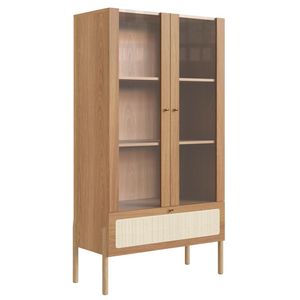 Cristaleira 2 PT Vidro 1 GVT Pes Madeira 27963 Artesano
