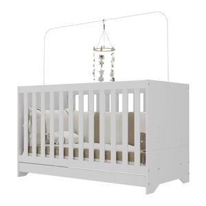 Berço 3 em 1 para Colchão 60 x 130 cm Multimóveis Branco
