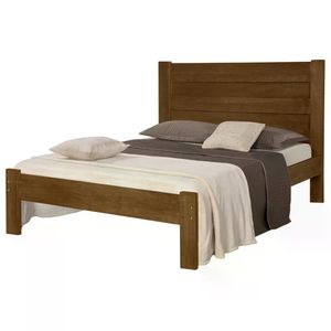 Cama Casal Madeira Maciça Lara AT Moveis