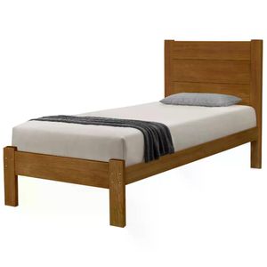 Cama Solteiro Madeira Maciça Lara AT Moveis
