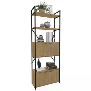 Estante Alta 04 Portas 200x72cm Industrial Crome LI018 Kappesberg