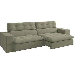 Sofa Retratil E Reclinavel 3 Lugares 246 cm Eldorado SL 953 Veludo Moll
