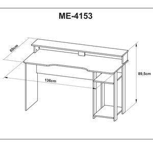 Mesa Para Computador Gamer ME4153 Tecno Mobili