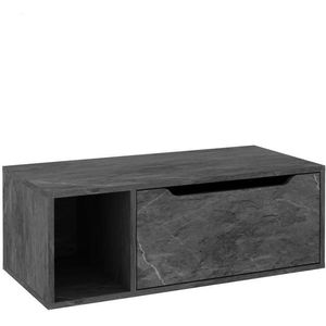 Balcão Gabinete Suspenso Tecno Mobili para Banheiro com 1 Porta sem cuba BN3644 Mármore Lunar