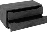 Balcão Gabinete Tecno Mobili para Banheiro com Rodízio e 2 Gavetas BN3643 Mármore Lunar