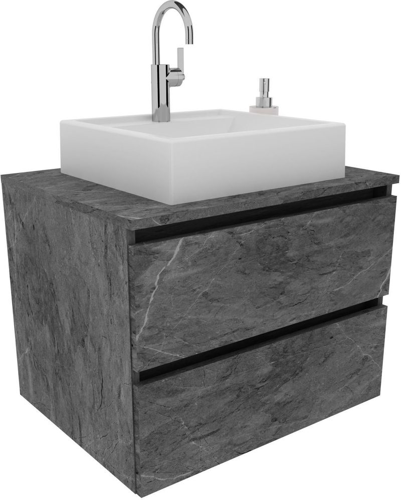 Balcao-Gabinete-Suspenso-Tecno-Mobili-para-Banheiro-com-Gavetas-BN3607-Marmore-Lunar