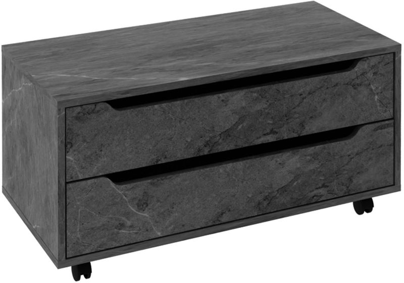 Balcao-Gabinete-Tecno-Mobili-para-Banheiro-com-Rodizio-e-2-Gavetas-BN3643-Marmore-Lunar