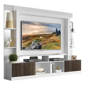 Estante com Suporte TV 65" Prateleiras c/ Espelho Oslo Multimóveis V3385