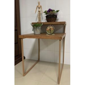 Mesa Lateral/Apoio 50cm com Prateleira Multimóveis CR45189 WoodMel