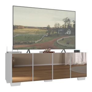 Rack TV até 50 Polegadas com Espelhos 4 Portas Multimóveis MP1083