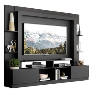 Estante para TV até 65" Multimóveis Oslo FG3395 Preta