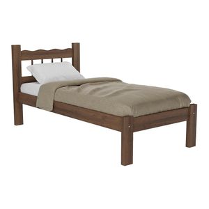 Cama Solteiro Madeira Maciça para Colchão 78/88 x 188cm Madri Multimóveis VCR4141