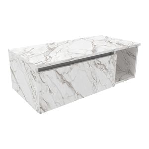 Gabinete Banheiro Suspenso 80cm Multimóveis CR10081 Mármore Branco